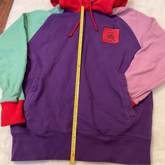 Multicoloured Teddy Fresh ColorBlock Hoodie Crewneck - Picture 8 of 8
